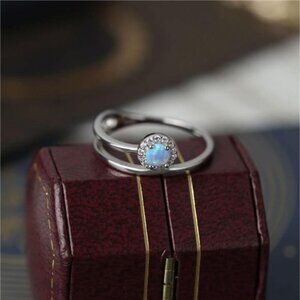 925 Sterling Silver Opal Ring
